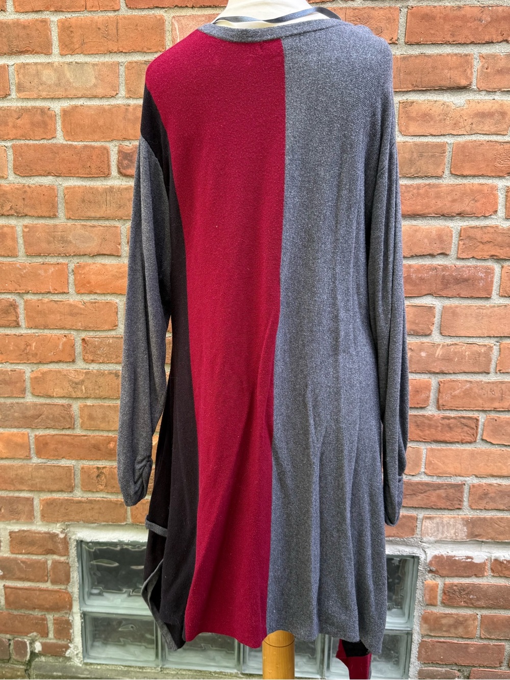 Alfani Colorblock Button-Front Tunic sweater - Picture 3 of 4